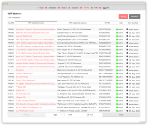VAT number monitoring