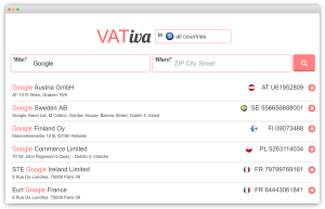 VAT number search tool